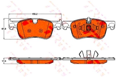 Trw гальмівні колодки ham. citroen перед c4 picasso 13- фото №1