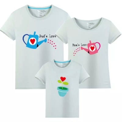 Koszulki dla rodziny mama tata dziecko zestaw 3 sz