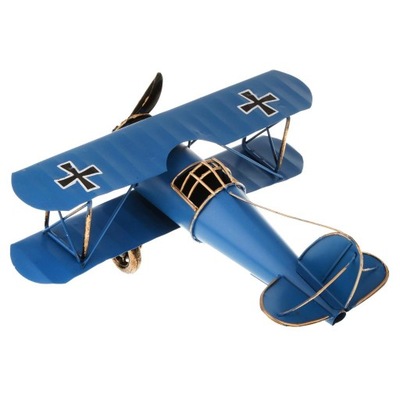 Retro metalowy model samolotu Dwupłatowy samolot