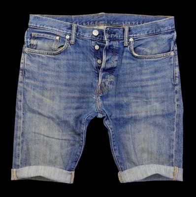 H&M _ JEANSOWE ZNAKOMITE SPODENKI Z LOGO _ W33