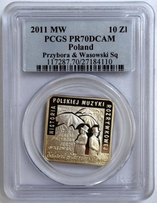 10 ZŁ PRZYBORA I WASOWSKI 2011 PCGS PR70