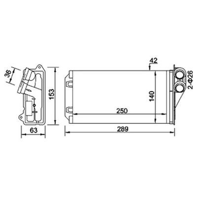 WYMIENNIK CIEPLA, CALEFACCIÓN INTERIOR HART 631 059  