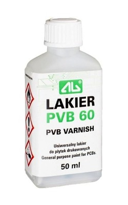 LAKIER PVB 60 IZOLACYJNY 50ml do płytek drukowanyc