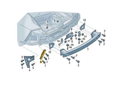 Напрямна заднього бампера права внутрішній audi a7 фото №1