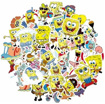 Spongebob Naklejki Klasyczne 50 sztuk