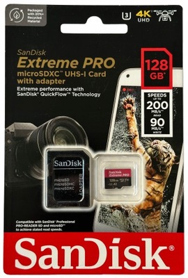 Karta pamięci microSD SANDISK EXTREME PRO 128 GB