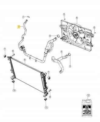 JEEP CHEROKEE KL RESTYLING 19- 2.4 CABLE DE AGUA 68410359AB  