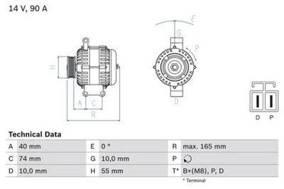 ГЕНЕРАТОР REG. 0986080320/BOS