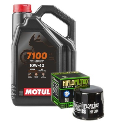 OLEJ MOTOCYKLOWY MOTUL 10W40 7100 4L FILTR HF204