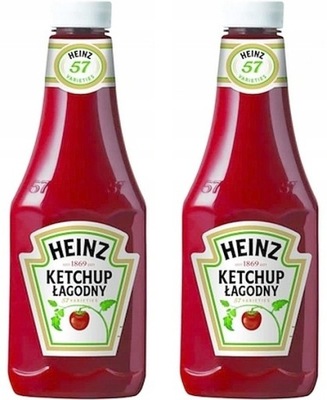 HEINZ 2,7kg Tomato Ketchup Łagodny ketchup 2x1,35