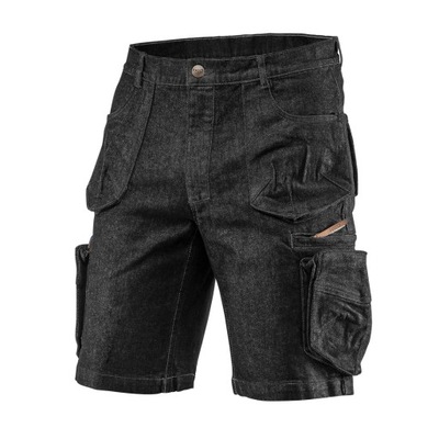 SHORT SPODENKI ROBOCZE JEANS DENIM BLACK 3XL  