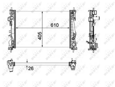 NRF 58492 CHLODNICA, SISTEMA DE REFRIGERACIÓN DEL MOTOR  