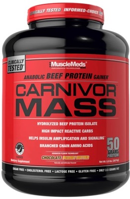 MuscleMeds Carnivor Białko Gainer Masa Choco 2744g