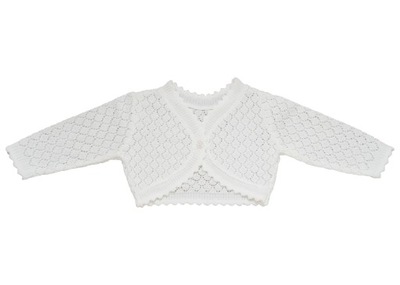 BOLERKO sweterek białe 62
