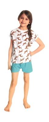Piżama piżamka dziewczęca LAMPART BAWEŁNA *110-116
