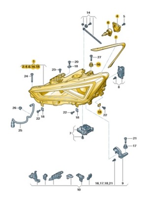 Лампа левая передняя seat leon iv full led nowa oe: 5fb941773 фото №1