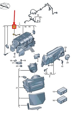 Audi e-tron gt hvac повітропровід air температура датчик 971963535 фото №1
