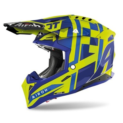 CASCO AIROH AVIATOR 3 TC21 GLOSS XL NIEBIESKO-ZOLTY  