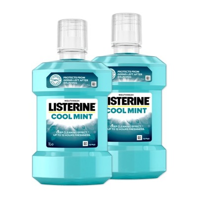 LISTERINE Cool Mint płyn do jamy ustnej 1000ml x2