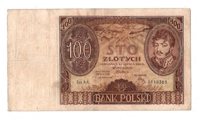 banknot 100zł 1932r Ser.AA.