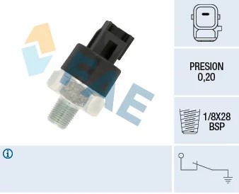 JUTIKLIS SLĖGIO ALYVOS (0,3BAR 1 PIN CZARNY) VOLVO S40 I, S80 II, V40, 