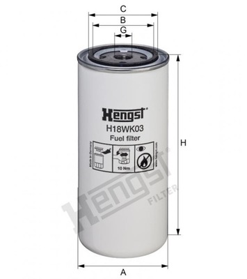 FILTER FUEL HENGST H18WK03 - milautoparts-fr.ukrlive.com