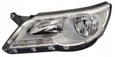 Фара лампа левый vw tiguan 5n 07-11 hella фото №1