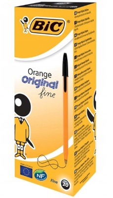 BIC ORANGE ORIGINAL FINE DŁUGOPIS CZARNY 20SZT.