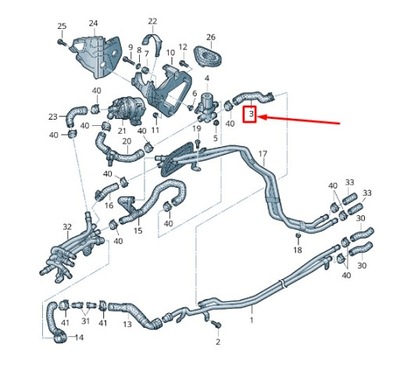 Audi a6 c8 двигатель охлаждающая жидкость шланг 4k0145934l original фото №1