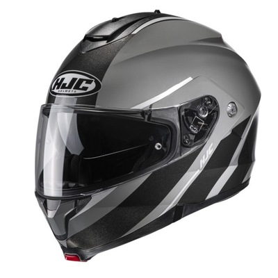 CASCO PARA MOTOCICLETA SZCZEKOWY HJC C91 TERO BLACK GREY GRIS LUSTRE TAMAÑO XXL  