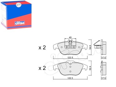 КОЛОДКИ ТОРМОЗНЫЕ CIFAM 54204220 54205120 54204920