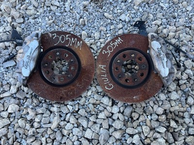 Alfa romeo giulia суппорт тормозной правый левый перед комплект фото №1