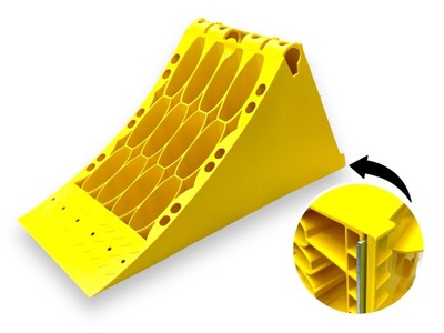 POWERFUL WEDGE BLOCK STOPER UNDER WHEEL FROM METALEM T.I.R.  