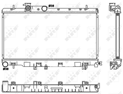 AUŠINTUVAS SUBARU IMPREZA KOMBI 00- NRF53038 