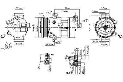 NISSENS КОМПРЕСОР КОНДИЦІОНЕРА NISSENS 890667 FIAT BRAVO 07- LANCIA