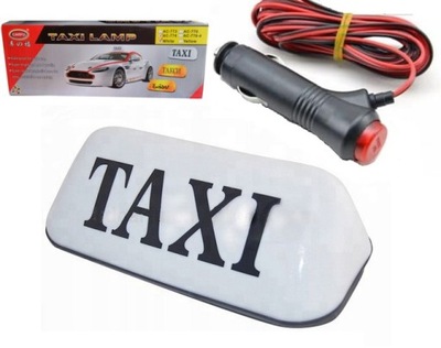 FARO TAXI AL MAGNES BLANCA KOGUT SYGNALIZATOR GRANDE CON WLACZNIKIEM CON CLAVIJA  