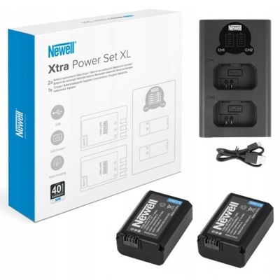 Ładowarka Newell DL-USB-C i 2 akumulatory NP-FW50