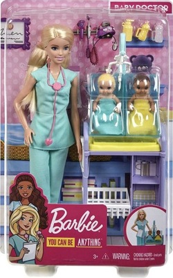 Barbie Lalka Lekarz Pediatra Doktor Bobas