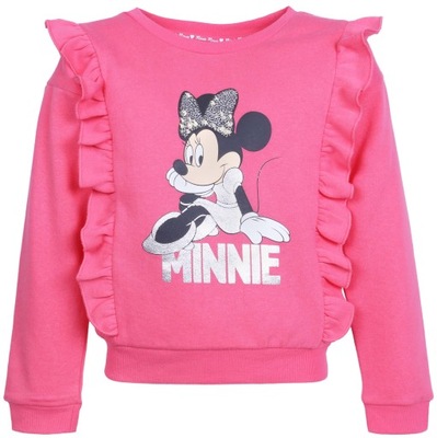 Różowa bluza z falbankami Myszka Minnie 98 cm