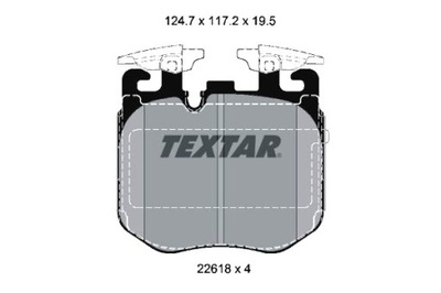 TEXTAR ZAPATAS DE FRENADO PARTE DELANTERA BMW 2 G42 G87 3 G20 G80 G28 3 G21 3 G21  