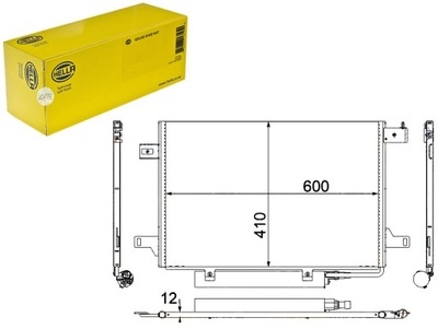 Конденсатор кондиционера mercedes w169 04- hella фото №1