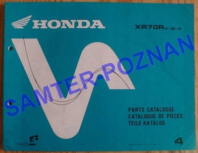 HONDA XR 70 R - KATALOG PIEZAS DE REPUESTO 1998  