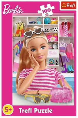 Puzzle 100 elementów Poznaj Barbie TREFL