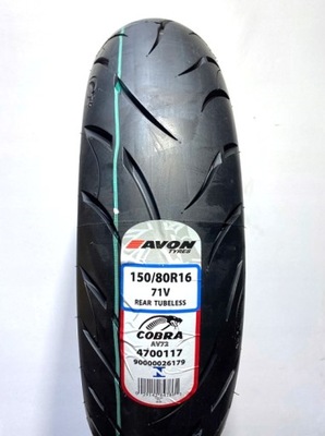 150/80R16 AVON COBRA AV72 TL 71V NEUMÁTICO MOTO PARTE TRASERA 150/80B16 150/80-16  