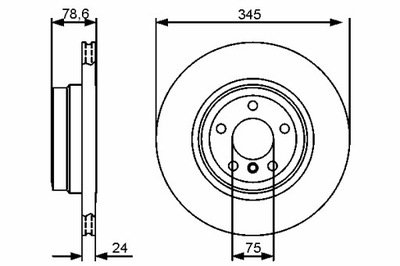 BOSCH DISKAI STABDŽIŲ 2SZT. GAL. BMW X5 E70 X5 F15 F85 X6 E71 E72 X6 