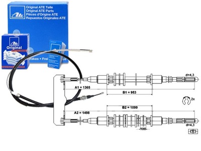 CABLE CABLE FRENOS DE MANO ATE 432115B 19874771  