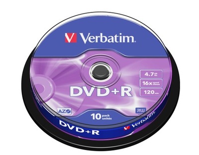 Płyta Verbatim DVD+R 4,7 GB 10 szt. AZO