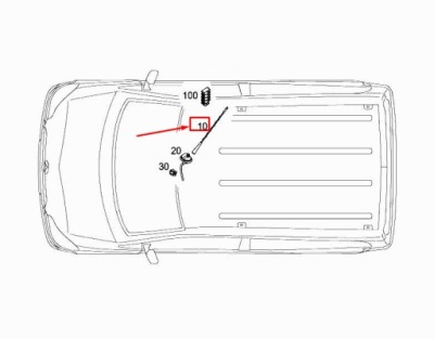 Стрижень антени mercedes-benz citan w415 a4158280082 фото №1