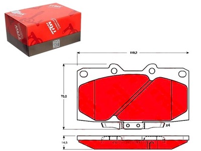 ZAPATAS DE FRENADO SUBARU PARTE DELANTERA IMPREZA 00- 300ZX TR  