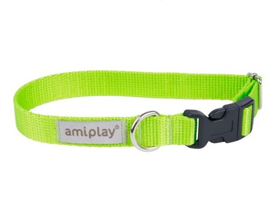 Amiplay Samba obroża S 20-35 1,5cm zielona